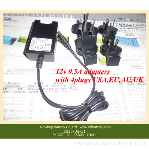 5W Adapter for Digital Cameras with 4 Plugs EU/USA/Au/UK